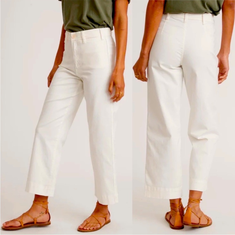 Marine Layer NWT Bridget Slim Leg Crop in White